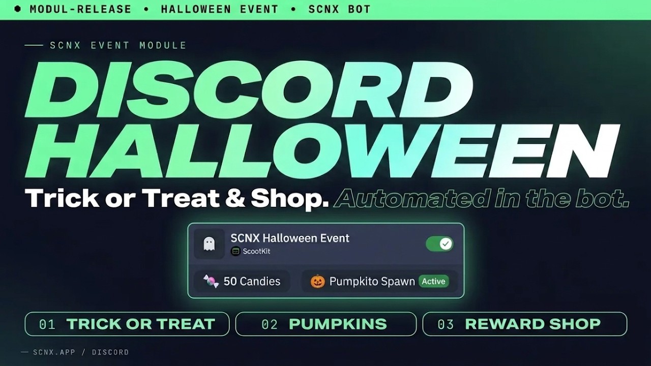 Discord Halloween: Trick or Treat & Shop, automated in the bot